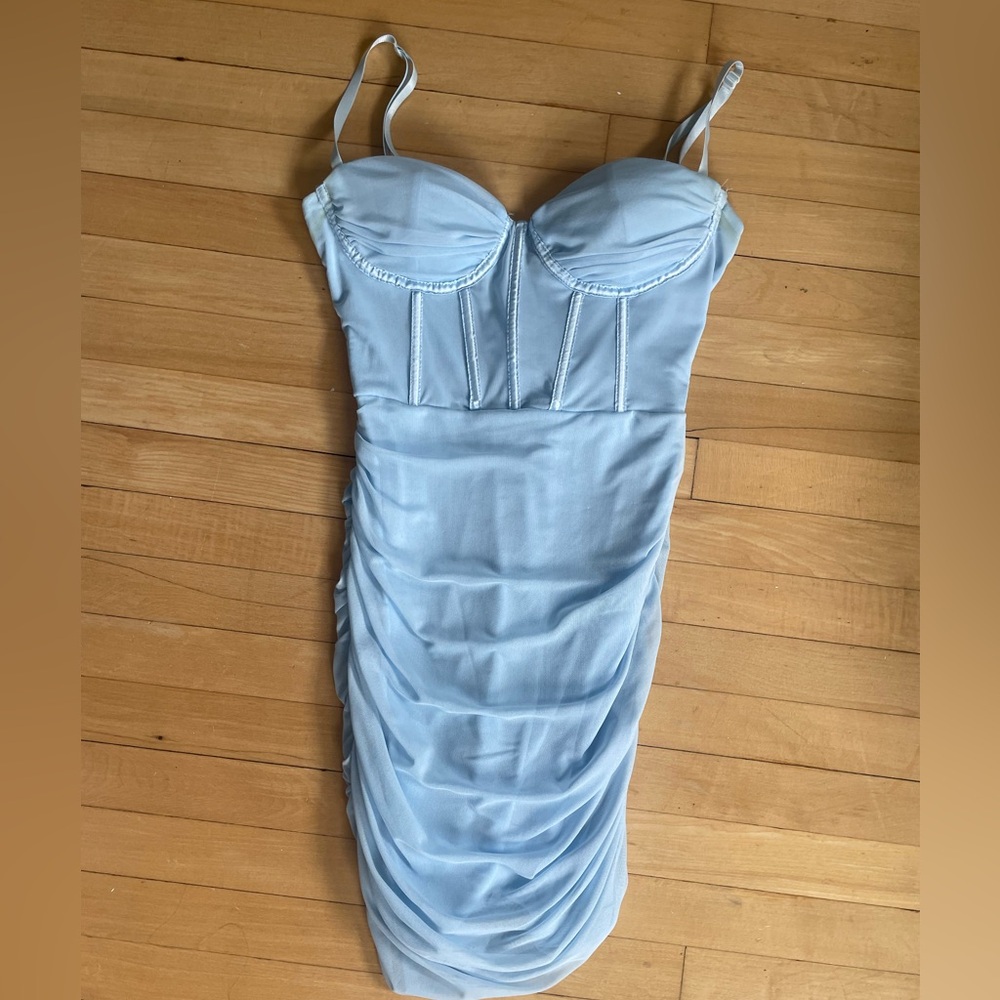 Blue corset homecoming dress!